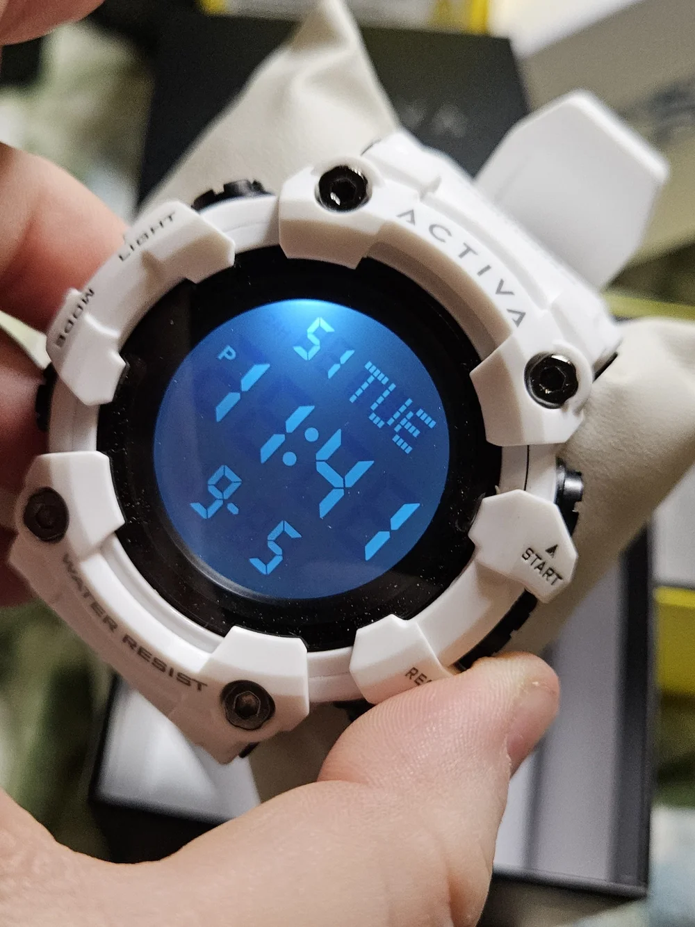 NIB Activa x Invicta Kadron Digital Men's Sport Watch - White 53mm